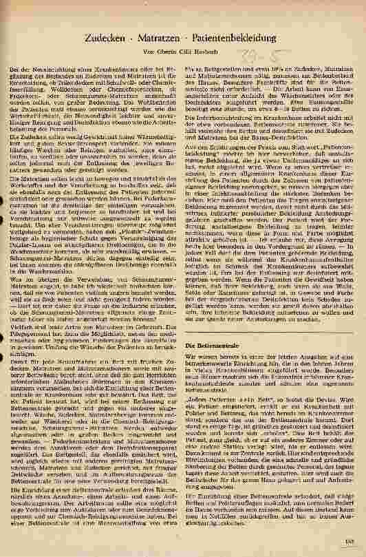 Vorschauseite 1: Zudecken - Matratzen - Patientenbekleidung