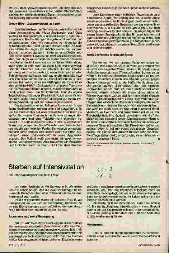Vorschauseite 1: Sterben auf Intensivstation