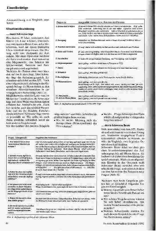 Vorschauseite 3: ATL: Die Pflege eines pflegebedürftigen Pflegemodells