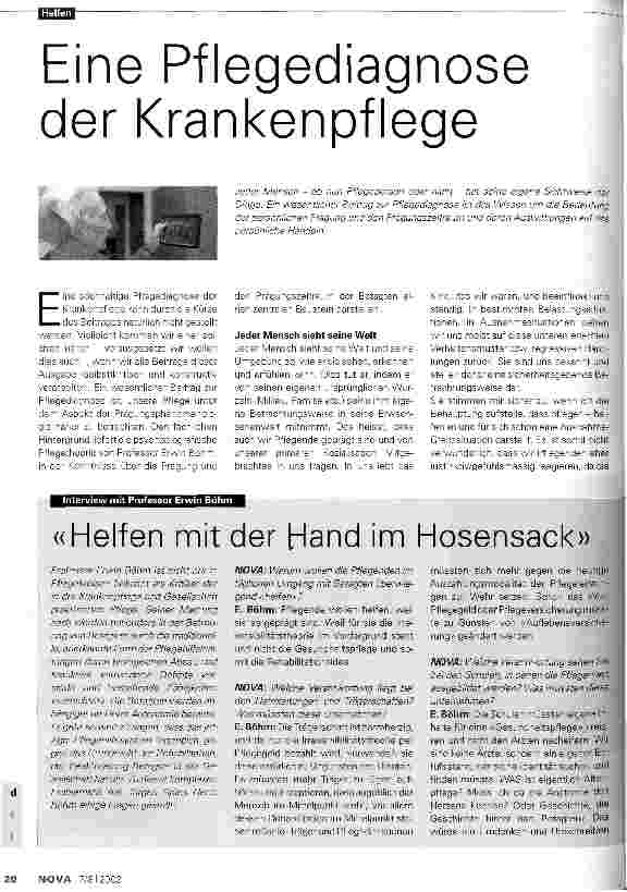 Vorschauseite 1: Eine Pflegediagnose der Krankenpflege