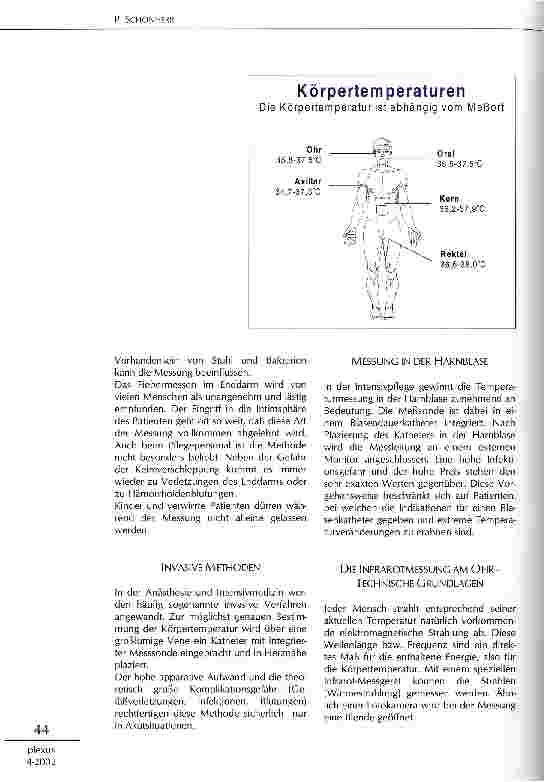 Vorschauseite 3: Temperaturmessung in der Anästhesie und Intensivpflege