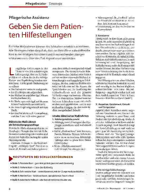 Vorschauseite 1: Geben Sie dem Patienten Hilfestellungen