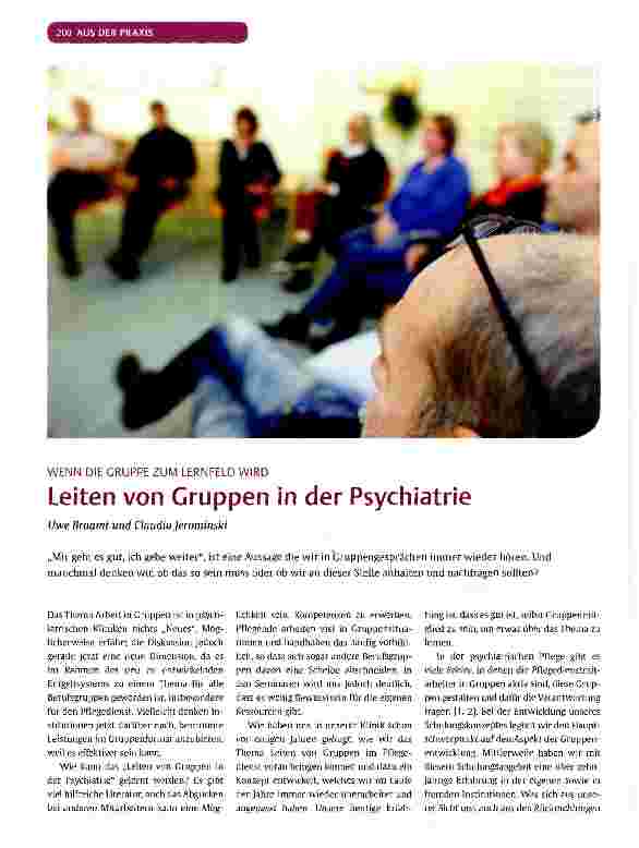 Vorschauseite 1: Leiten von Gruppen in der Psychiatrie