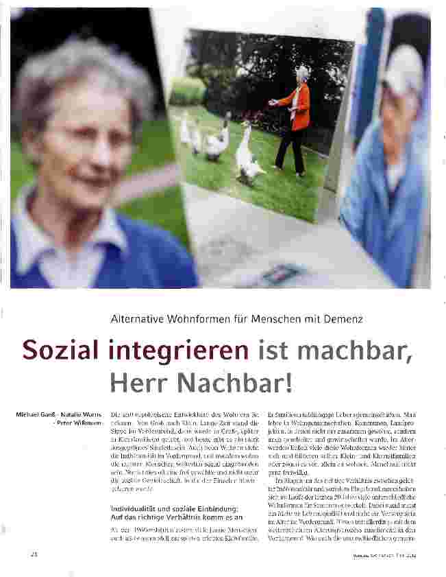 Vorschauseite 1: Sozial integrieren ist machbar, Herr Nachbar!