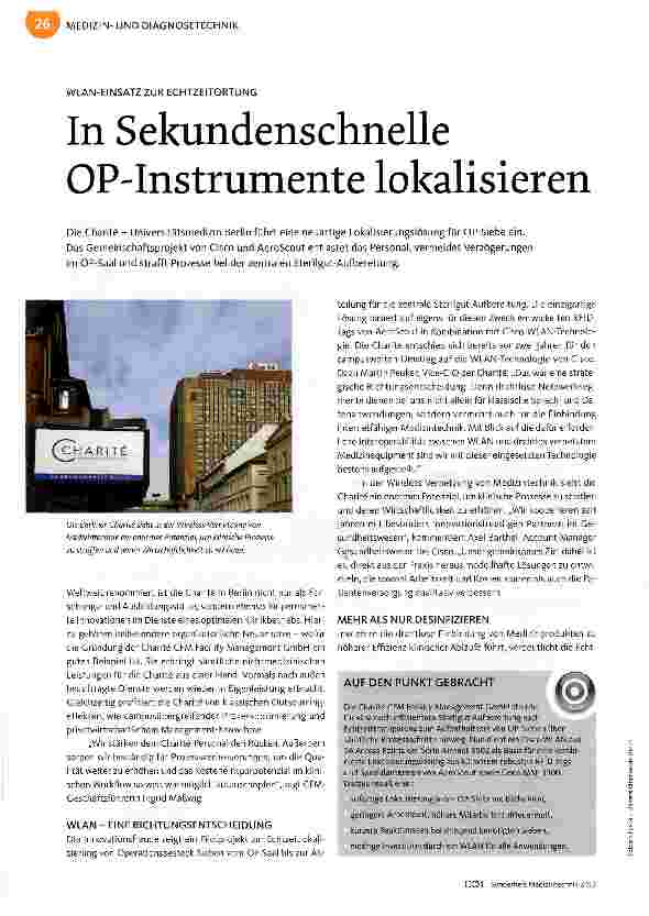 Vorschauseite 1: In Sekundenschnelle OP-Instrumente lokalisieren
