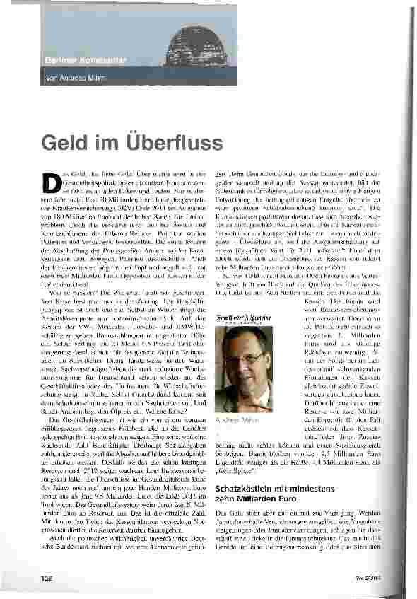 Vorschauseite 1: Geld im Überfluss