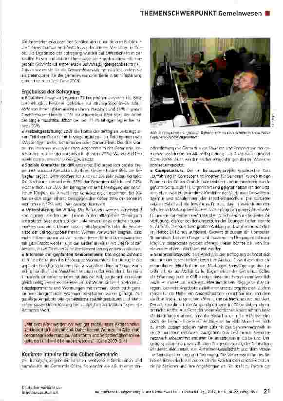 Vorschauseite 2: Ergotherapie und Gemeinwesen