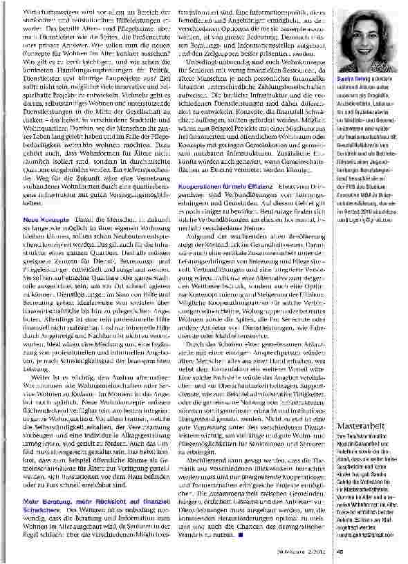 Vorschauseite 2: Wohnen im Alter
