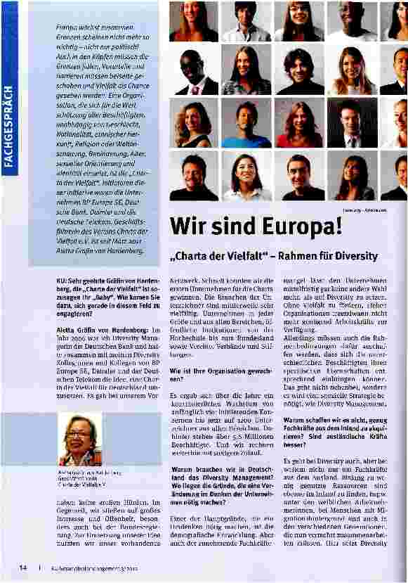 Vorschauseite 1: Wir sind Europa!