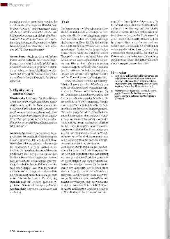 Vorschauseite 3: Wundversorgung auf dem Niveau einer S3-Leitlinie - Und was nun?