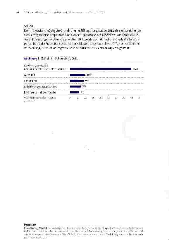 Vorschauseite 4: Zahlen und Fakten Frei praktizierende Hebammen in der Schweiz 2011