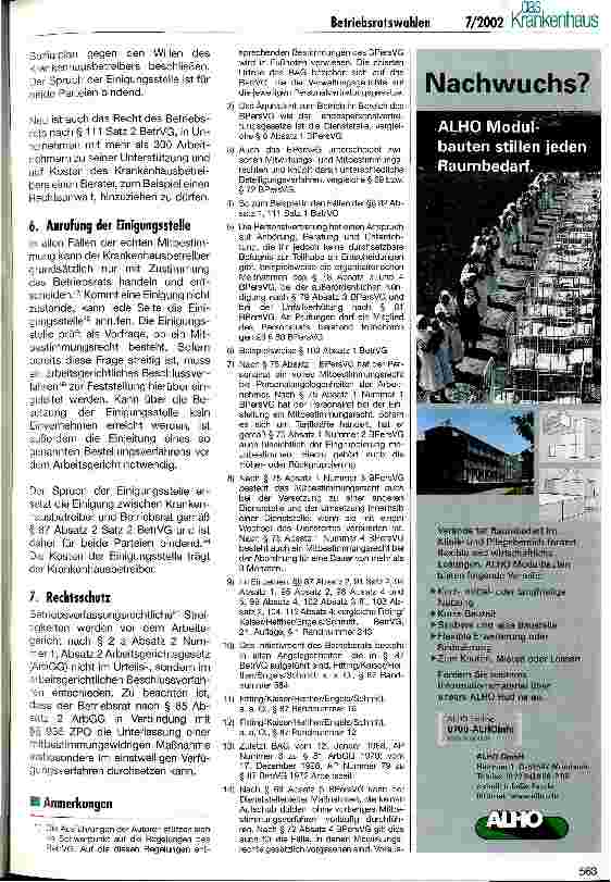 Vorschauseite 5: Betriebsratswahlen 2002 (III) Mitbestimmungsund Beteilungsrechte des Betriebsrats