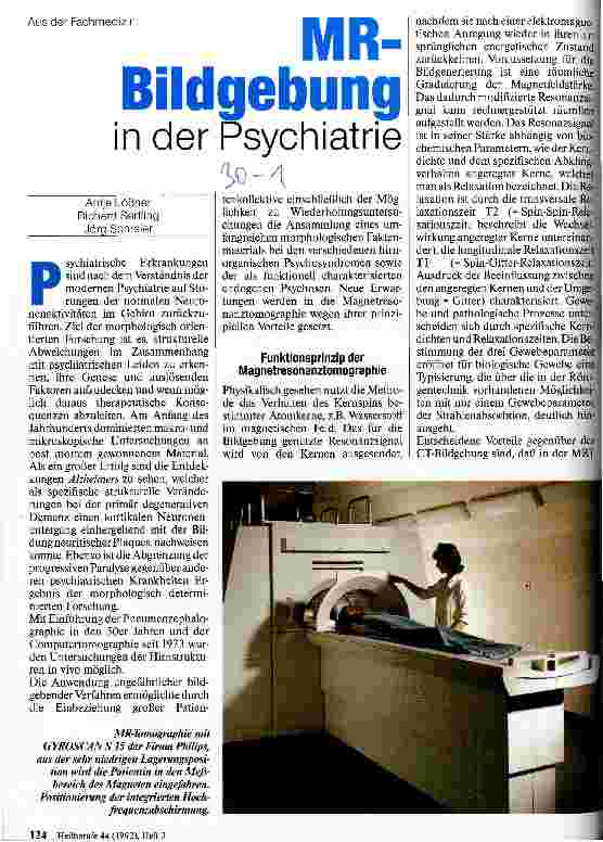 Vorschauseite 1: MR-Bildgebung in der Psychiatrie
