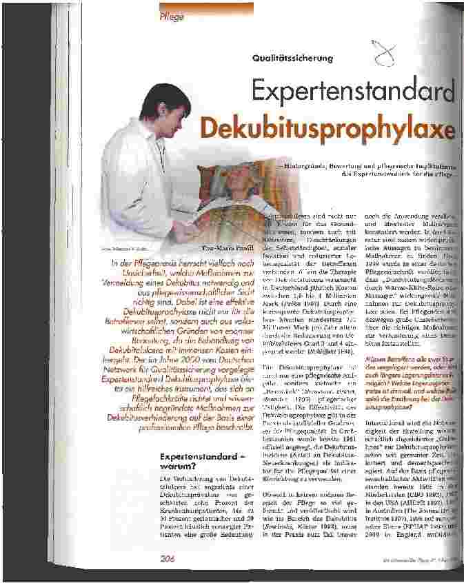 Vorschauseite 1: Expertenstandard Dekubitusprophylaxe