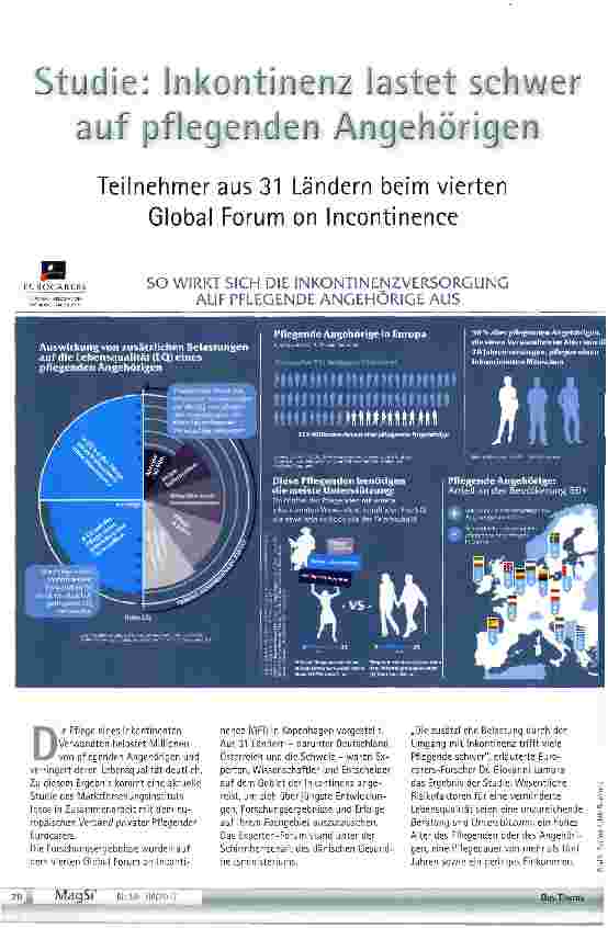 Vorschauseite 1: Studie: Inkontinenz lastet schwer auf pflegenden Angehörigen