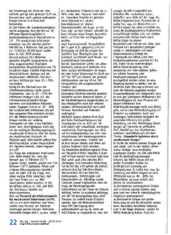 Vorschauseite 2: Bericht zum 5. Frankfurter Hygienetag am 12. November 2011, Krankenhaus Nordwest, Frankfurt am Main