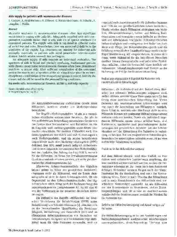Vorschauseite 2: Hilfsmittelversorgung von Patienten mit neuromuskulären Erkrankungen