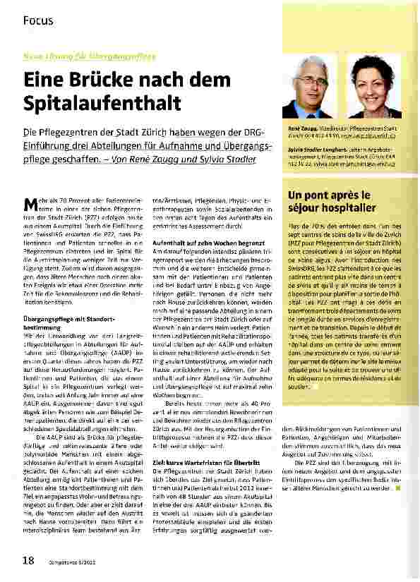 Vorschauseite 1: Eine Brücke nach dem Spitalaufenthalt