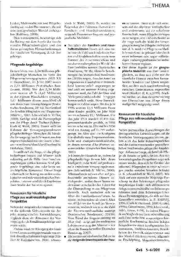 Vorschauseite 2: Pflegende Angehörige - (k)eine unerschöpfliche Ressource