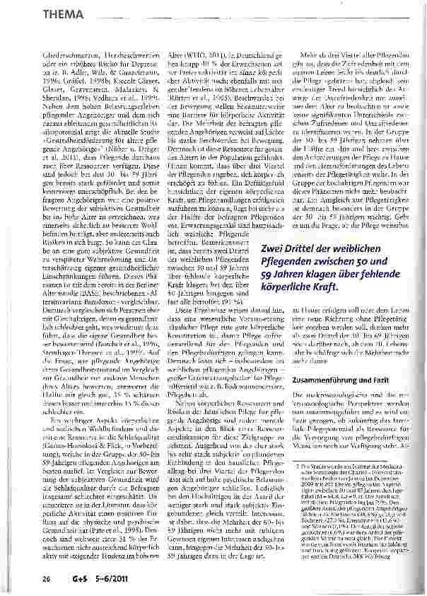 Vorschauseite 3: Pflegende Angehörige - (k)eine unerschöpfliche Ressource