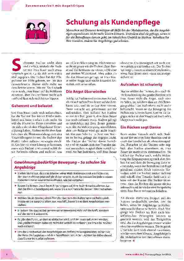 Vorschauseite 1: Schulung als Kundenpflege