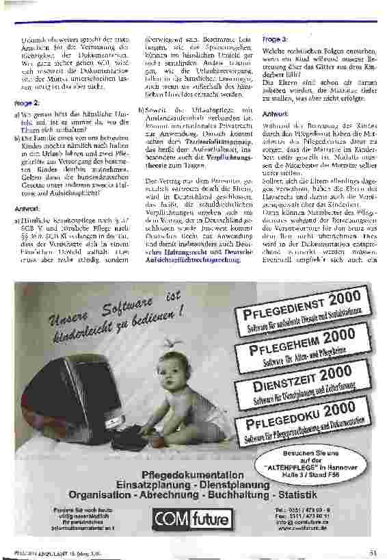 Vorschauseite 2: Die ambulante Kinderkrankenpflege - juristisch betrachtet Teil 1, Rechtsfragen aus der Praxis