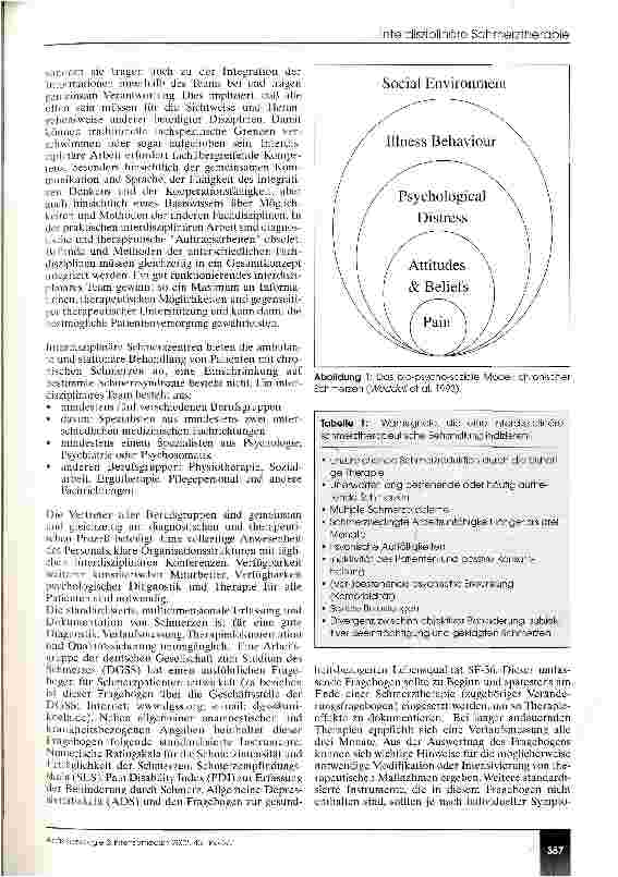 Vorschauseite 3: Interdisziplinäre Schmerztherapie (CME 6/02)