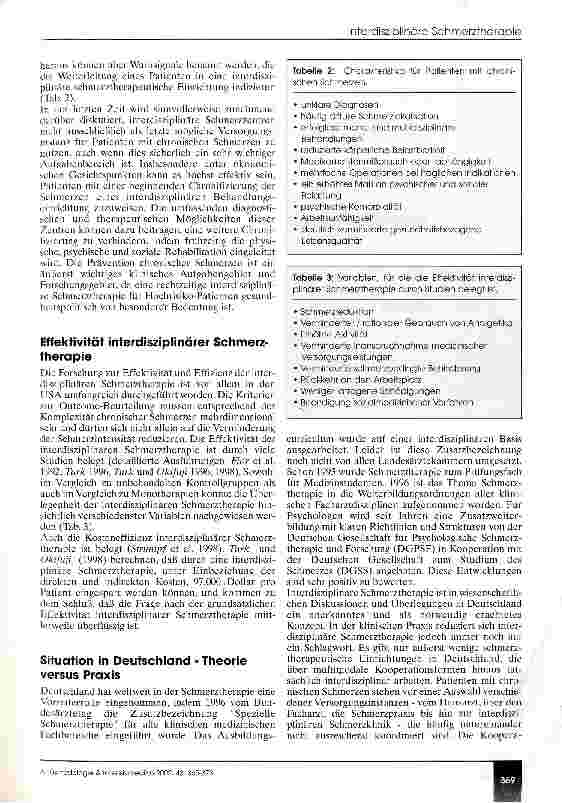 Vorschauseite 5: Interdisziplinäre Schmerztherapie (CME 6/02)
