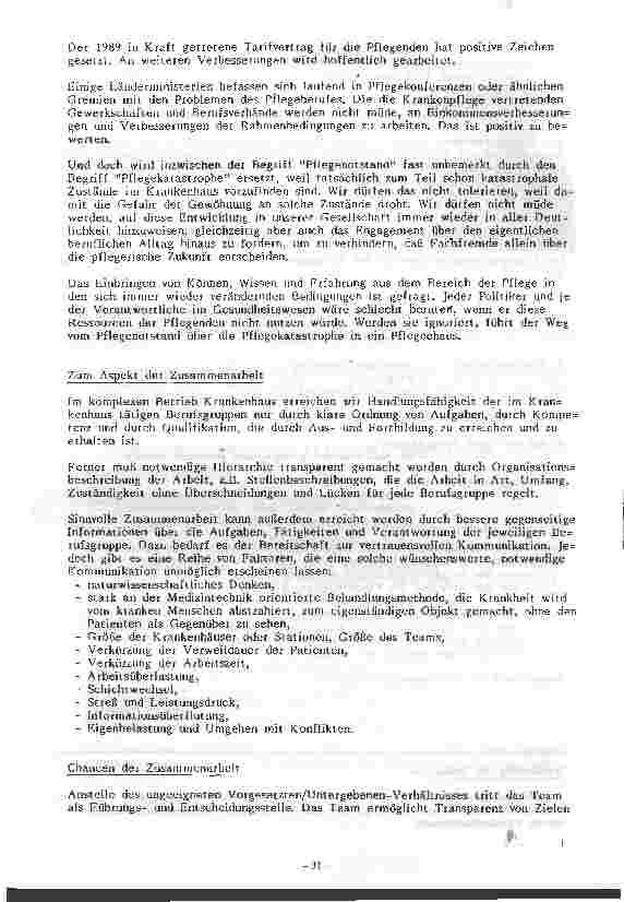 Vorschauseite 3: Kooperation im Krankenhaus zwischen Ärzten und Pflegeberufsangehörigen Diskussionsveranstaltung 1/1992 in Hannover