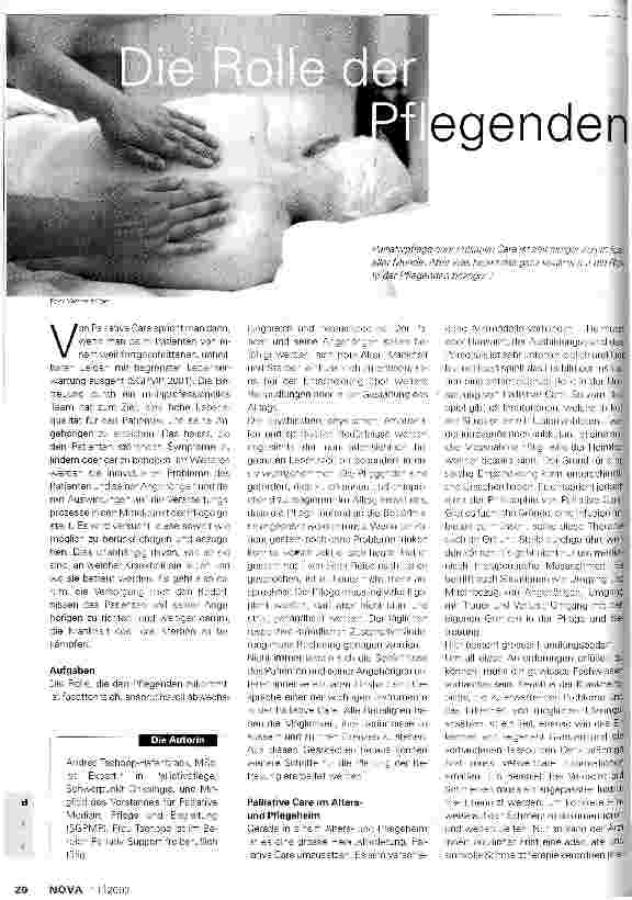 Vorschauseite 1: Palliative Care: Die Rolle der Pflegenden