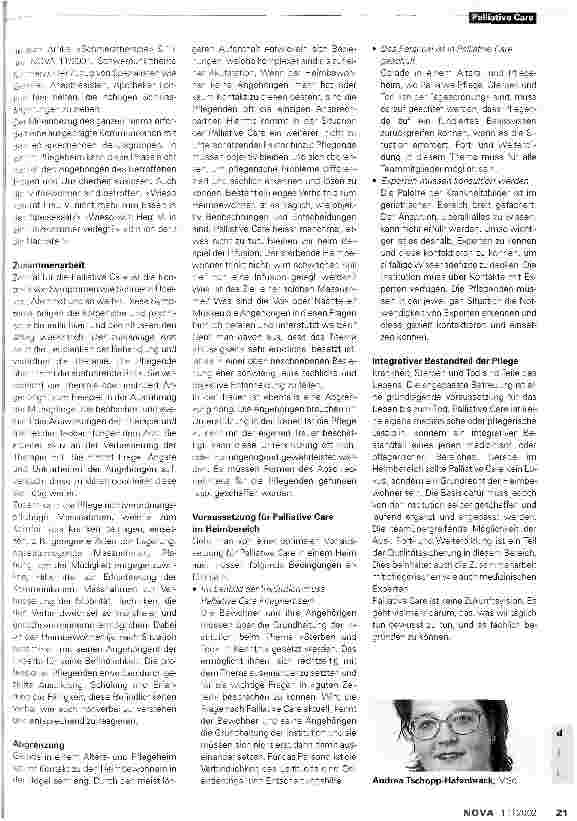 Vorschauseite 2: Palliative Care: Die Rolle der Pflegenden
