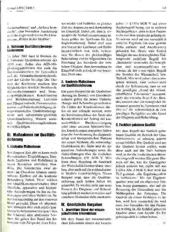Vorschauseite 2: Qualitätssicherung als Patientenrecht? Rechtsbegriff Qualitätsmanagement: Ab wann wird die gesetzliche Forderung des § 135a SGB V erfüllt?