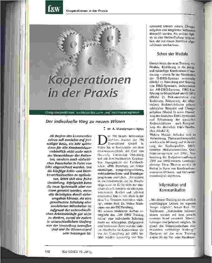 Vorschauseite 1: Kooperationen in der Praxis Der individuelle Weg zu neuem Wissen