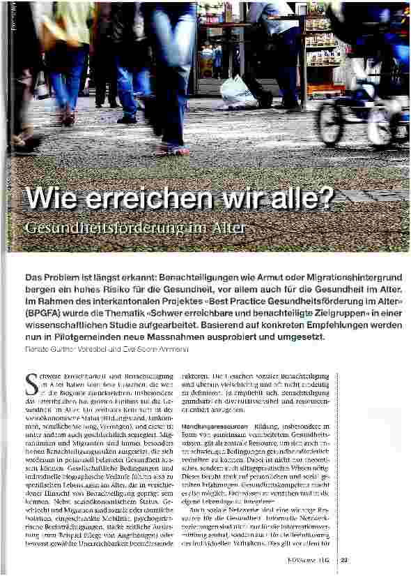 Vorschauseite 1: Wie erreichen wir alle?