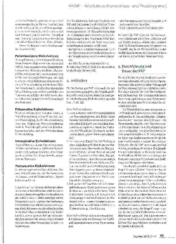 Vorschauseite 2: Perioperative Antibiotikaprophylaxe