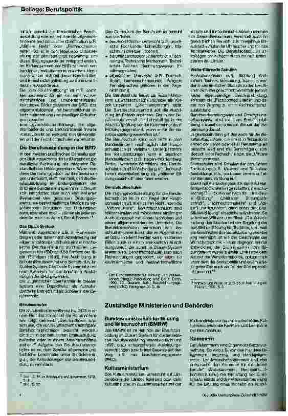 Vorschauseite 3: Qualifikationsstrukturen für die Pflegeberufe Die Stellung der Pflegeberufe im Bildungswesen der BRD