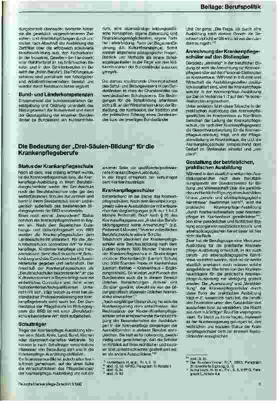 Vorschauseite 4: Qualifikationsstrukturen für die Pflegeberufe Die Stellung der Pflegeberufe im Bildungswesen der BRD