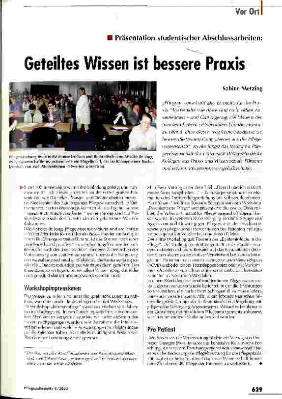 Vorschauseite 1: Geteiltes Wissen ist bessere Praxis