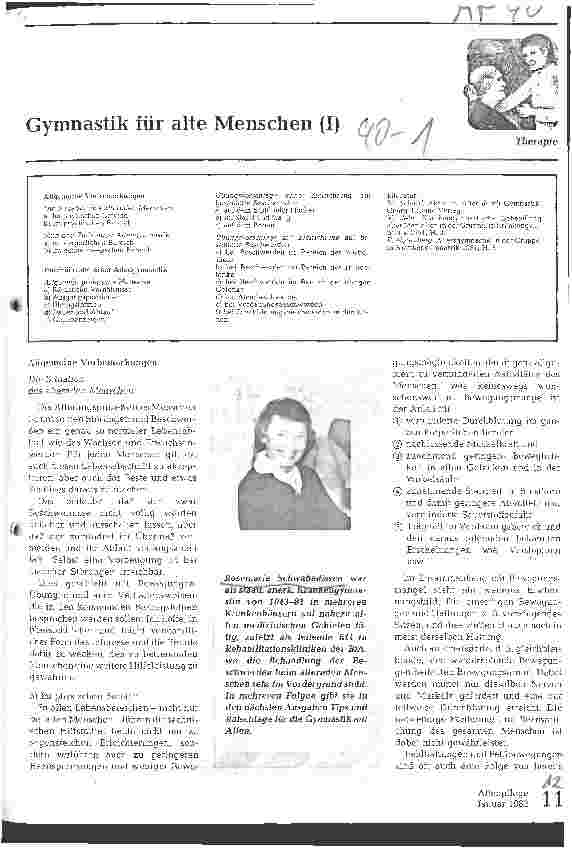 Vorschauseite 1: Gymnastik für alte Menschen (I)