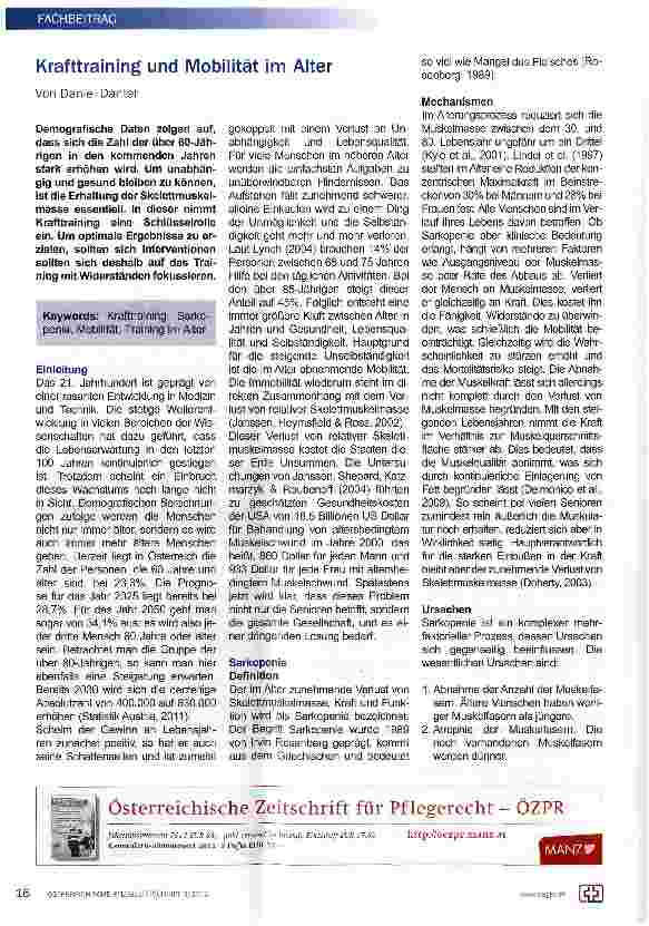 Vorschauseite 1: Krafttraining und Mobilität im Alter