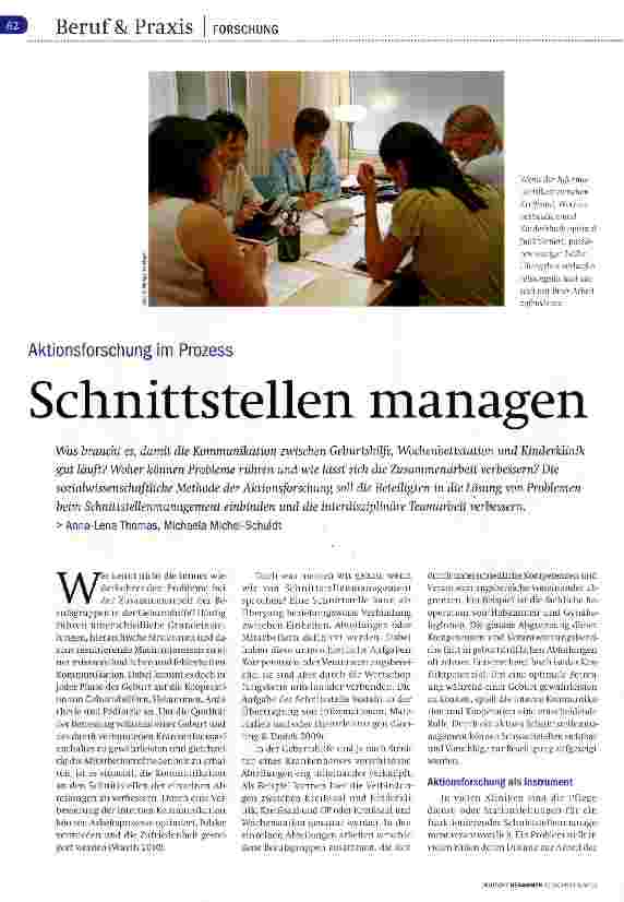 Vorschauseite 1: Aktionsforschung im ProzessSchnittstellen managen