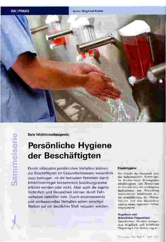 Vorschauseite 1: Persönliche Hygiene der Beschäftigten