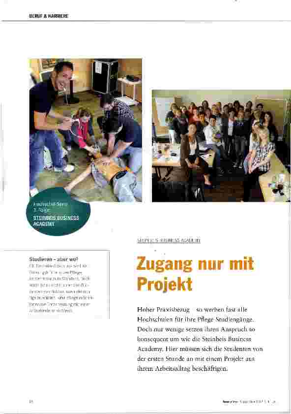Vorschauseite 1: Zugang nur mit Projekt