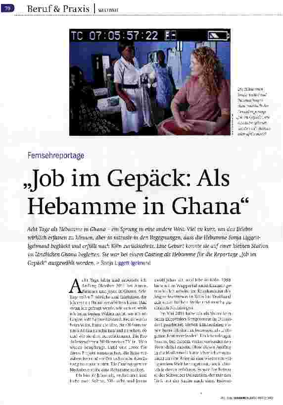 Vorschauseite 1: „Job im Gepäck: Als Hebamme in Ghana