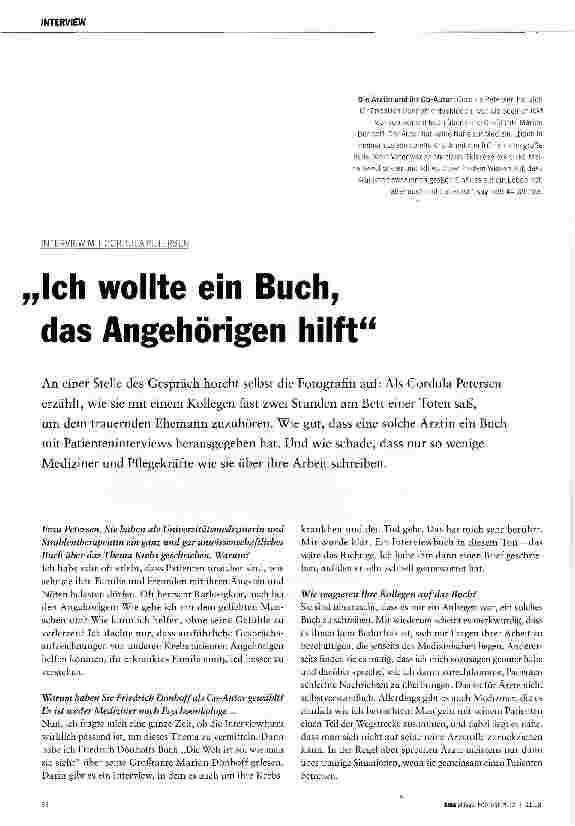 Vorschauseite 1: „Ich wollte ein Buch, das Angehörigen hilft