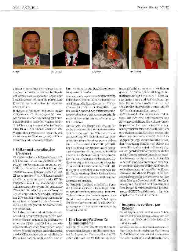 Vorschauseite 3: Internationaler Austausch in der Muttersprache 1. Internationale französischsprachige Sterilisationstage (JIFS) in Genf, 28. - 29. September 2012