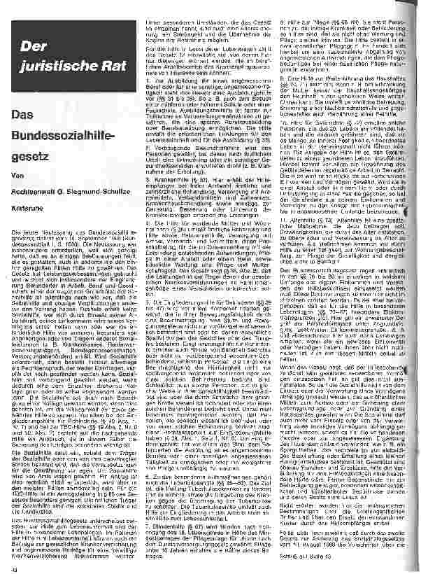 Vorschauseite 1: Das Bundessozialhilfegesetz