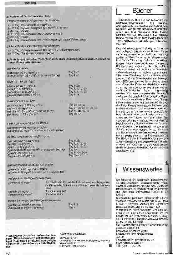 Vorschauseite 4: Die Therapie der Leukämien Eine Standortorientierung. 1. Teil: akute Leukosen