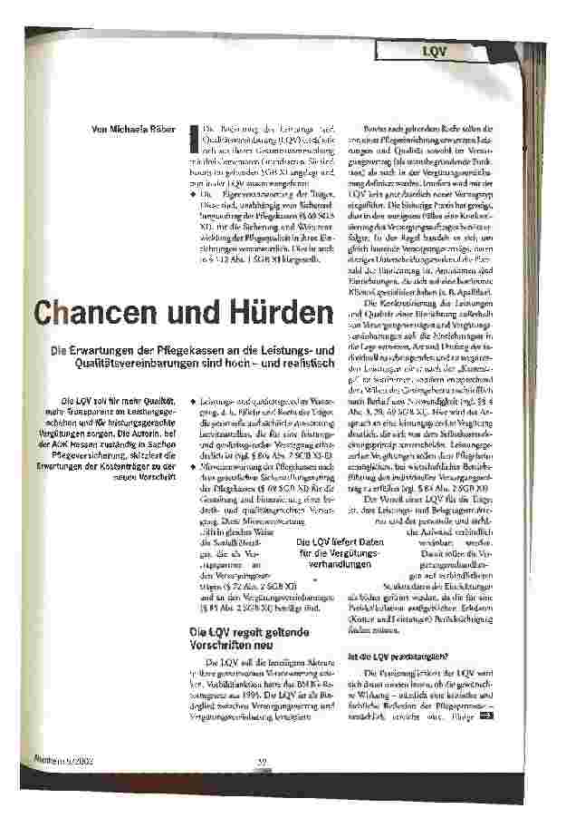 Vorschauseite 1: Chancen und Hürden