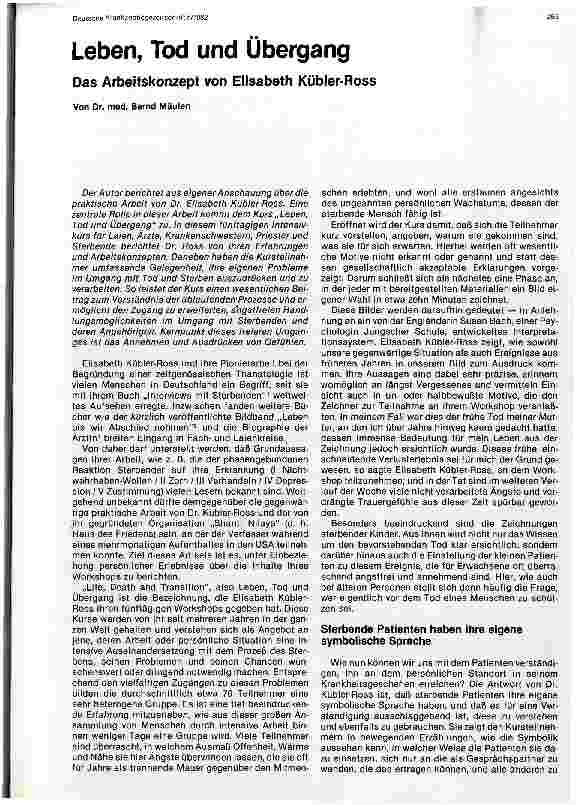 Vorschauseite 1: Leben, Tod und Übergang